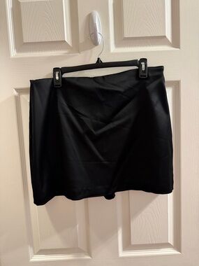 Abercrombie & Fitch Black Satin Mini Skirt
